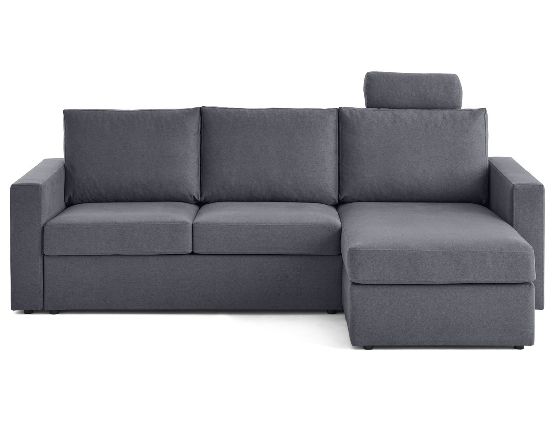 Canapé d'angle réversible 4 places avec têtières amovible en tissu Barrie Canapé d'angle réversible 4 places avec têtières amovible en tissu Barrie
