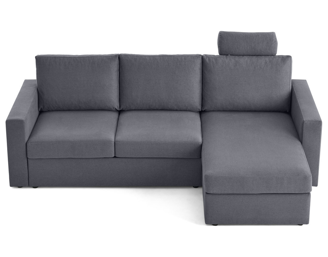 Canapé d'angle réversible 4 places avec têtières amovible en tissu Barrie Canapé d'angle réversible 4 places avec têtières amovible en tissu Barrie