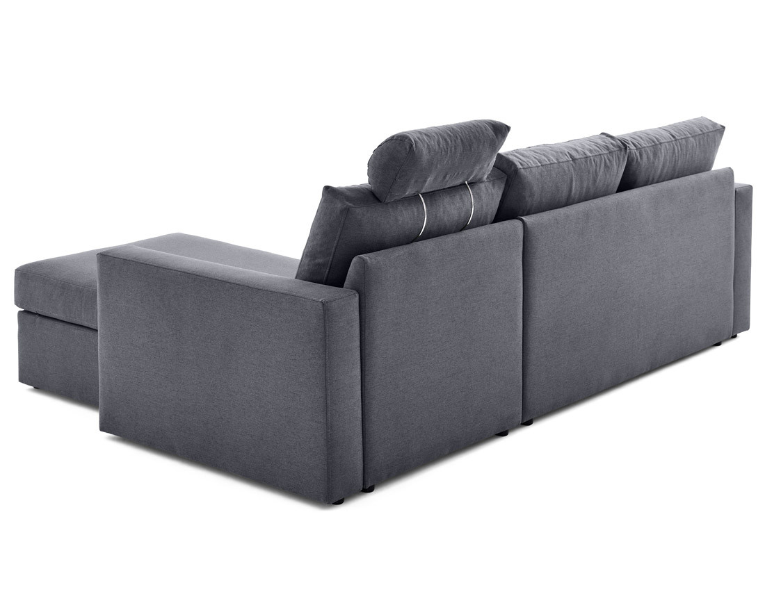 Canapé d'angle réversible 4 places avec têtières amovible en tissu Barrie Canapé d'angle réversible 4 places avec têtières amovible en tissu Barrie