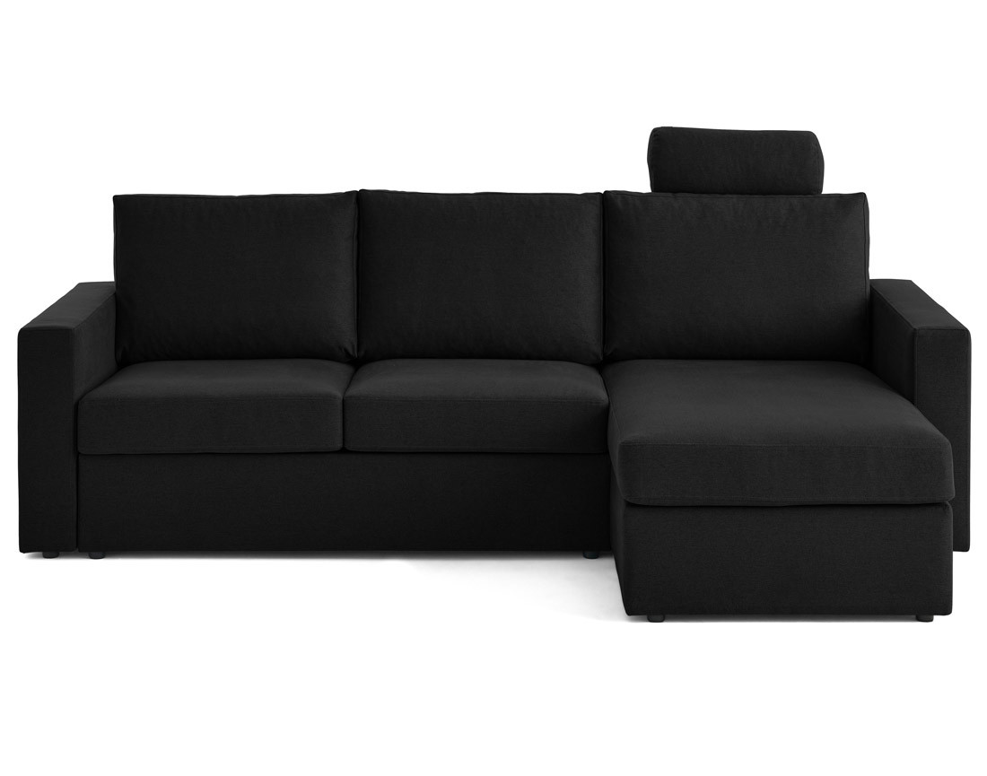 Canapé d'angle réversible 4 places avec têtières amovible en tissu Barrie Canapé d'angle réversible 4 places avec têtières amovible en tissu Barrie