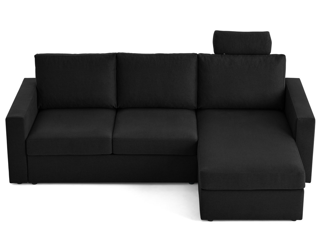 Canapé d'angle réversible 4 places avec têtières amovible en tissu Barrie Canapé d'angle réversible 4 places avec têtières amovible en tissu Barrie