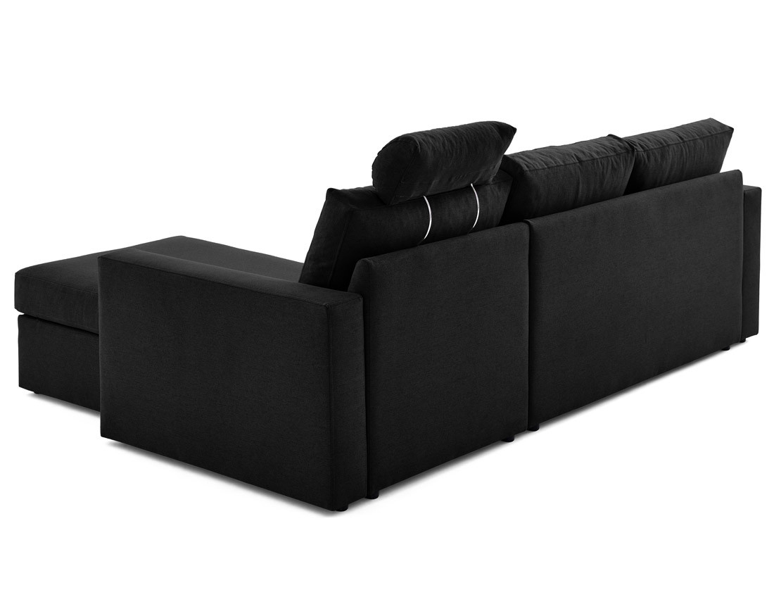 Canapé d'angle réversible 4 places avec têtières amovible en tissu Barrie Canapé d'angle réversible 4 places avec têtières amovible en tissu Barrie