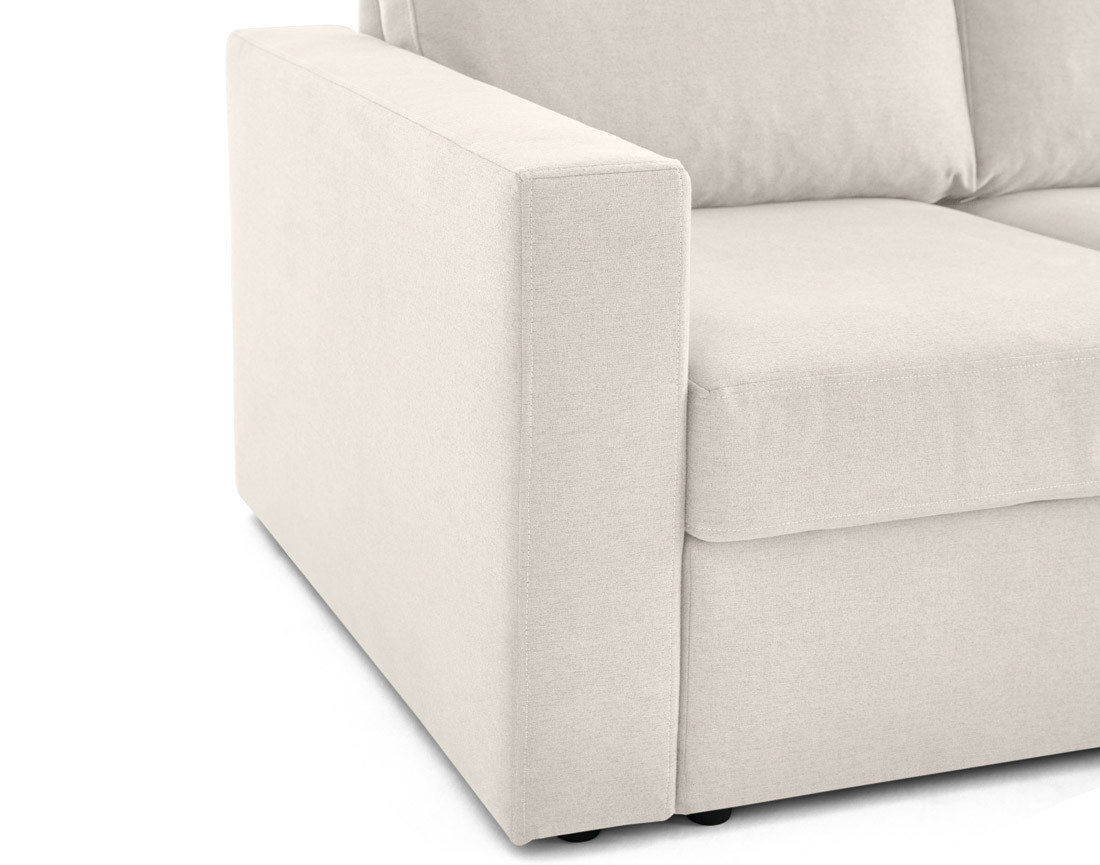 Canapé d'angle réversible 4 places avec têtières amovible en tissu Barrie Canapé d'angle réversible 4 places avec têtières amovible en tissu Barrie