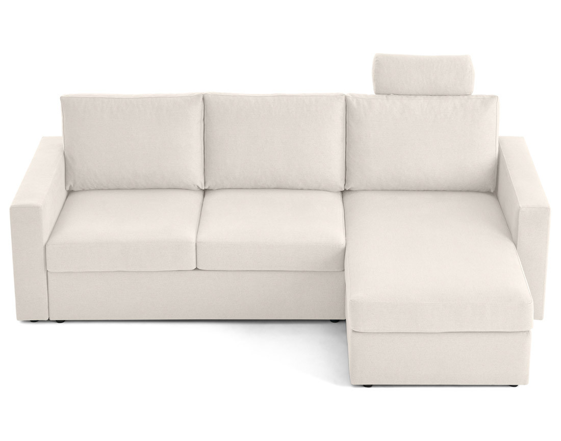 Canapé d'angle réversible 4 places avec têtières amovible en tissu Barrie Canapé d'angle réversible 4 places avec têtières amovible en tissu Barrie