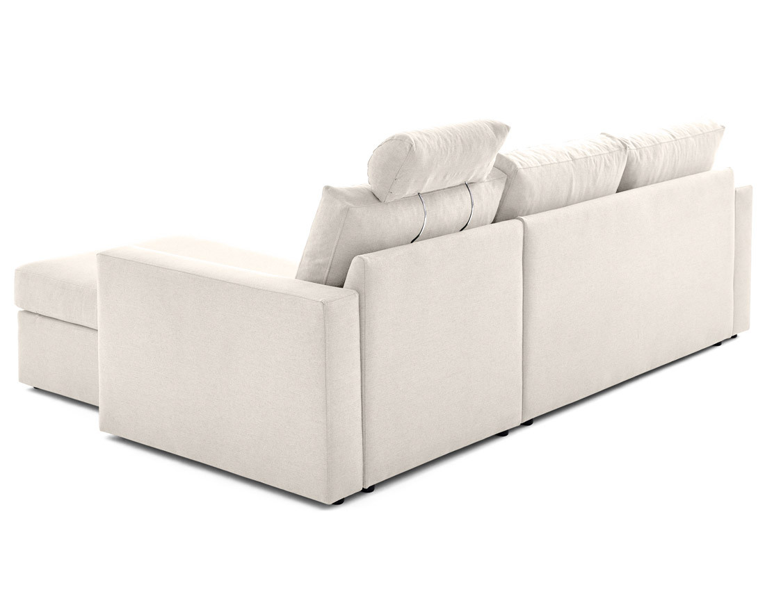 Canapé d'angle réversible 4 places avec têtières amovible en tissu Barrie Canapé d'angle réversible 4 places avec têtières amovible en tissu Barrie