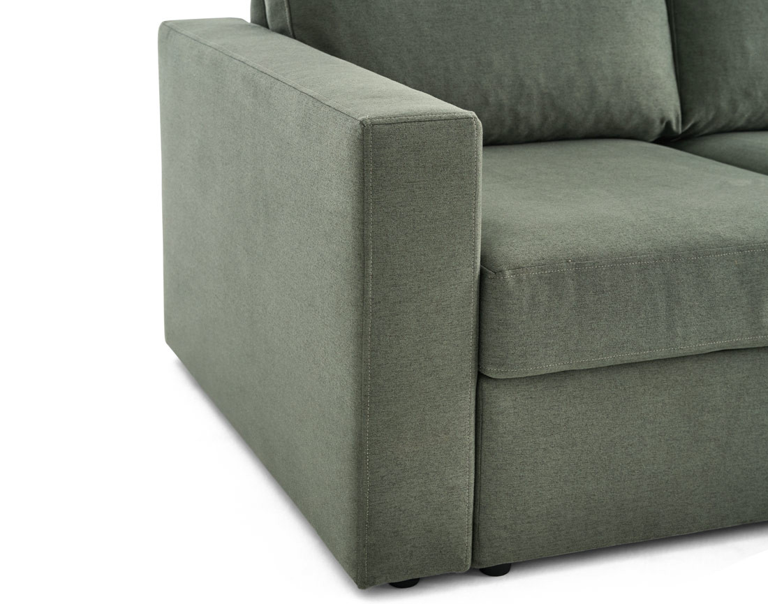 Canapé d'angle réversible 4 places avec têtières amovible en tissu Barrie