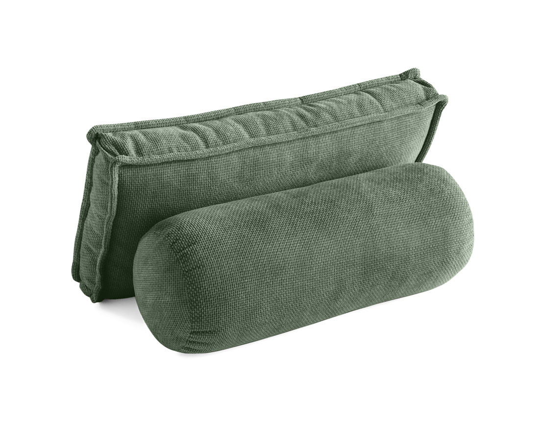 Lot de deux coussins de dossier en velours texturé Marisol