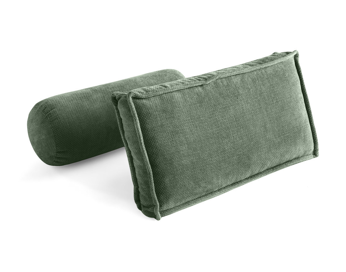 Lot de deux coussins de dossier en velours texturé Marisol