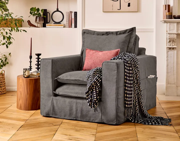 Housse en tissu pour fauteuil Rico