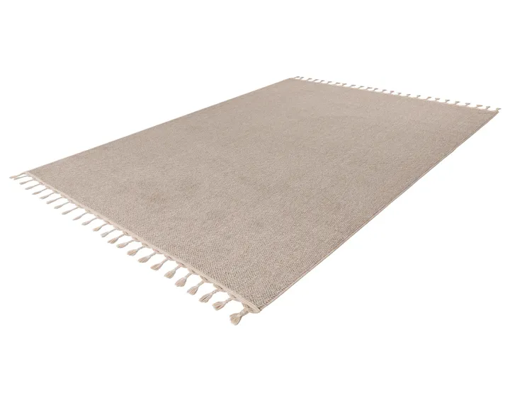 Tapis rectangulaire uni taupe Elma