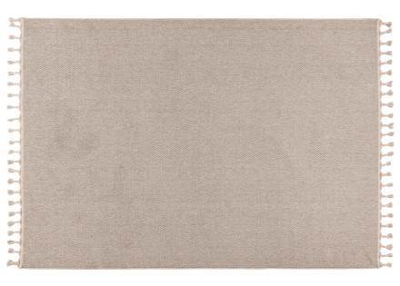 Tapis rectangulaire uni taupe Elma