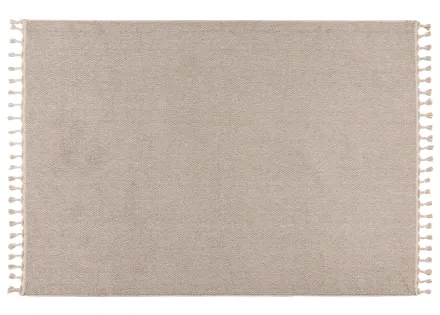 Tapis rectangulaire uni taupe Elma