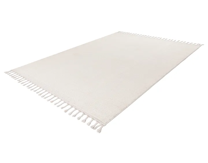 Tapis rectangulaire uni blanc Elma