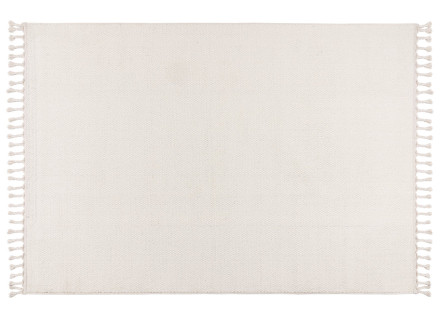 Tapis rectangulaire uni blanc Elma