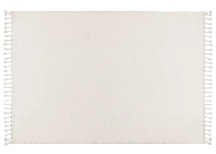 Tapis rectangulaire uni blanc Elma