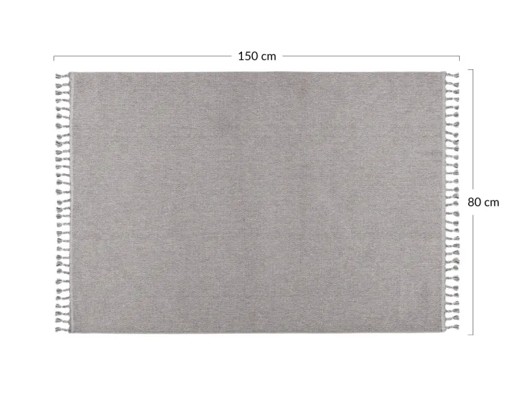 Tapis rectangulaire uni gris Elma