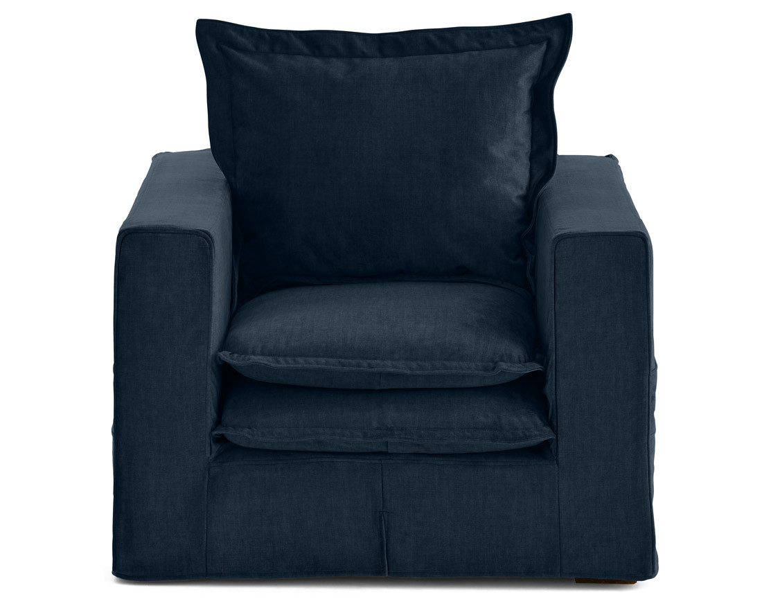 Housse en velours pour fauteuil Rico