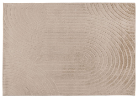 Tapis rectangulaire motif abstrait crème Lovely