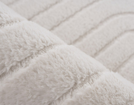 Tapis rectangulaire motif abstrait blanc Lovely