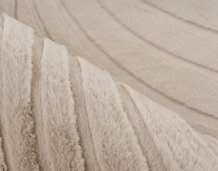 Tapis rectangulaire motif courbe crème Lovely