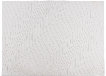 Tapis rectangulaire motif courbe blanc Lovely