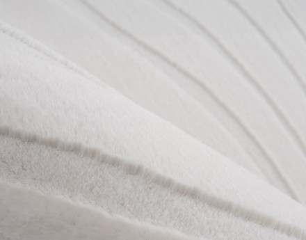 Tapis rectangulaire motif courbe blanc Lovely