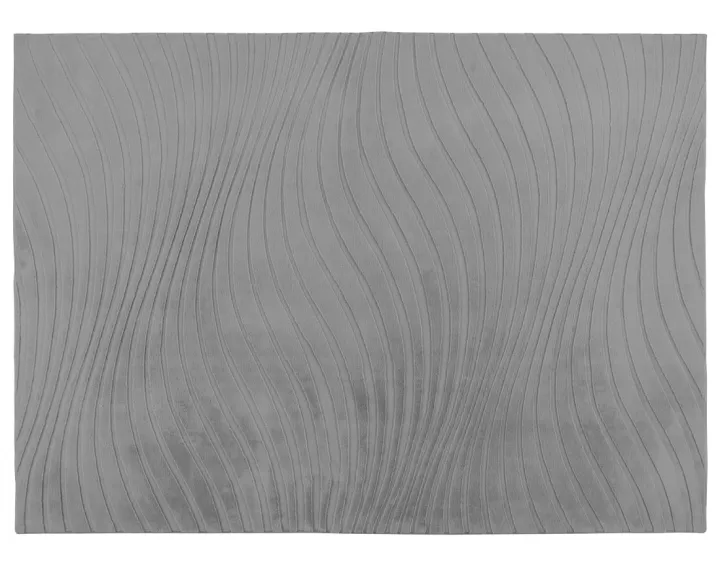 Tapis rectangulaire motif courbe gris anthracite Lovely