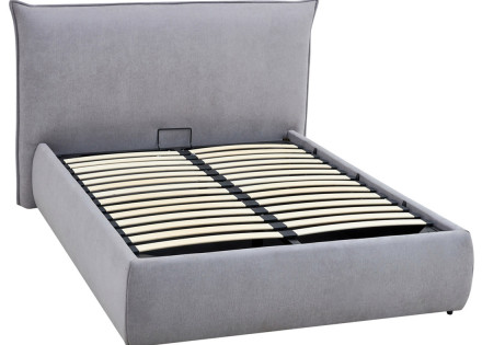 Lit coffre 140x190 cm sommier inclus Pola