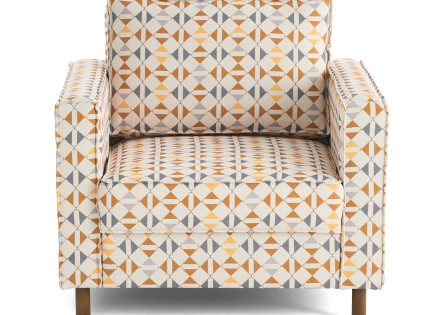 Fauteuil motif graphique en tissu Jake