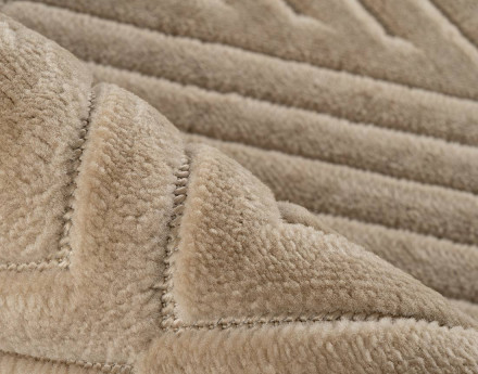 Tapis rectangulaire motif géométrique intérieur et extérieur beige Rio