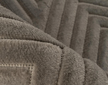 Tapis rectangulaire motif géométrique intérieur et extérieur taupe Rio