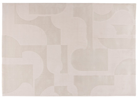Tapis rectangulaire motif bohème beige Telio