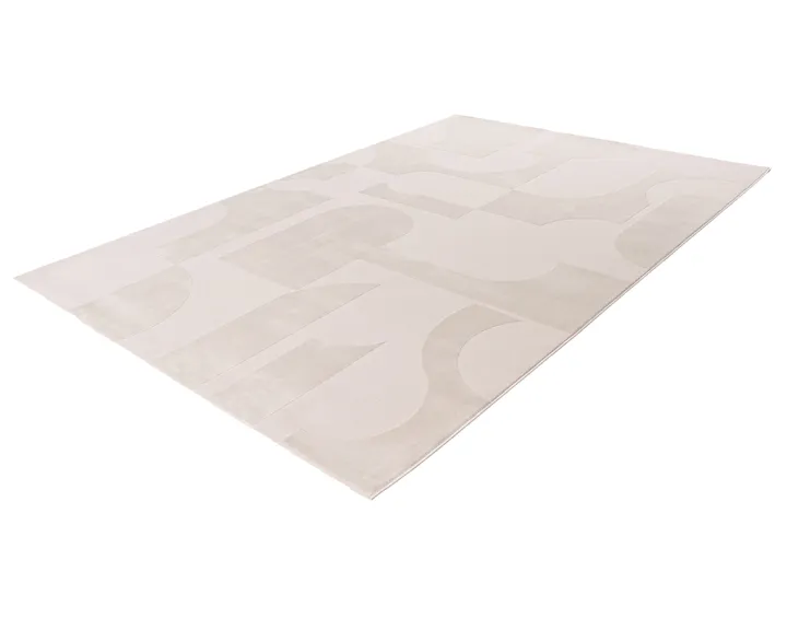 Tapis rectangulaire motif bohème beige Telio