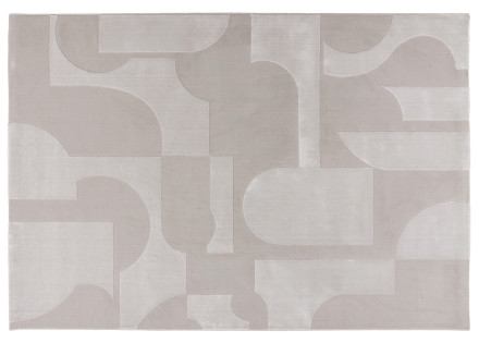 Tapis rectangulaire motif bohème taupe Telio