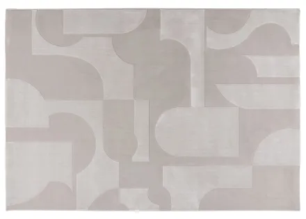 Tapis rectangulaire motif bohème taupe Telio