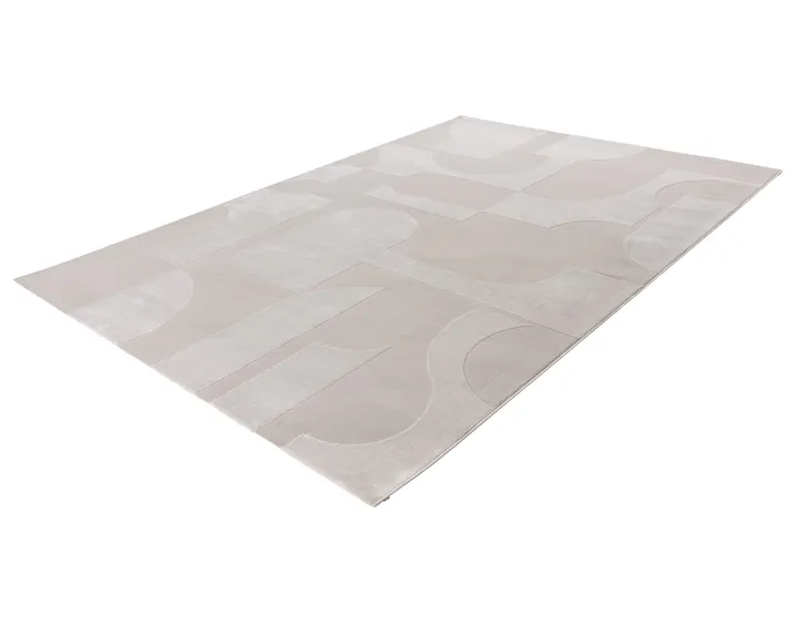 Tapis rectangulaire motif bohème taupe Telio