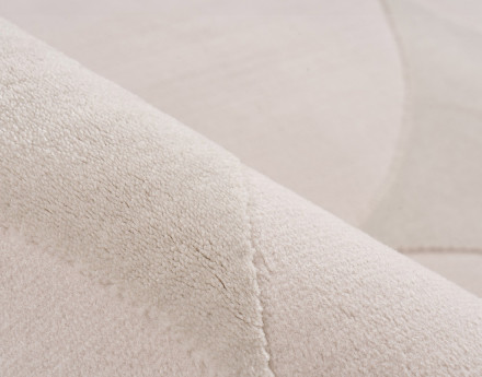 Tapis rectangulaire motif géométrique beige Telio