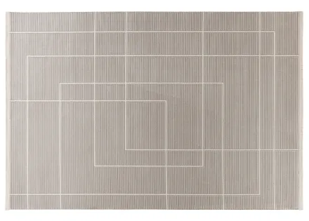 Tapis rectangulaire motif graphique taupe Telio