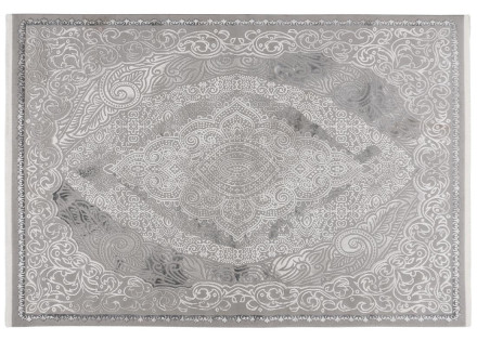 Tapis rectangulaire motif oriental gris anthracite Telio