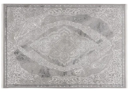 Tapis rectangulaire motif oriental gris anthracite Telio