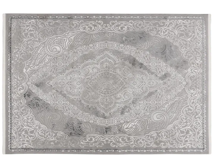 Tapis rectangulaire motif oriental gris anthracite Telio