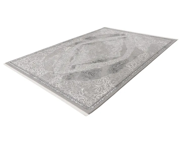 Tapis rectangulaire motif oriental gris anthracite Telio