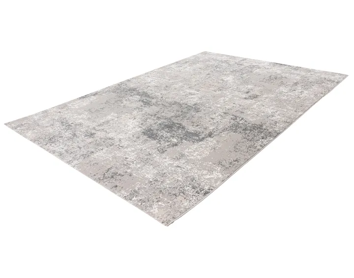 Tapis rectangulaire motif relief gris Telio