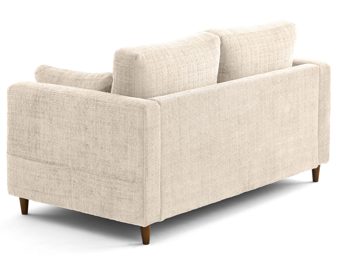 Canapé droit 2 places avec poche en velours texturé Anna Canapé droit 2 places avec poche en velours texturé Anna