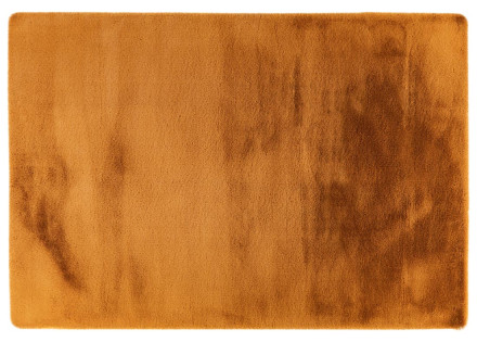 Tapis rectangulaire fausse fourrure orange Joy