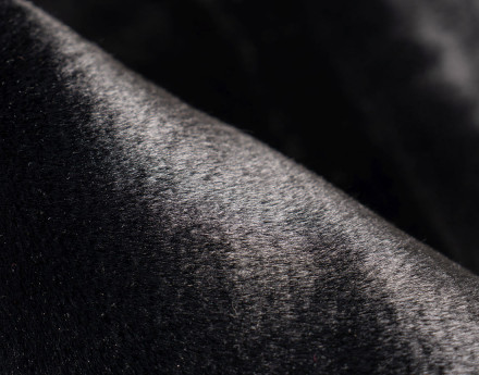 Tapis rectangulaire fausse fourrure noir Joy