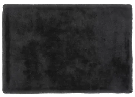 Tapis rectangulaire fausse fourrure gris anthracite Joy