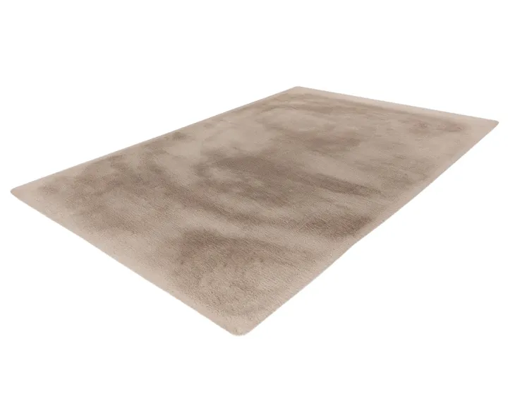 Tapis rectangulaire fausse fourrure beige Joy