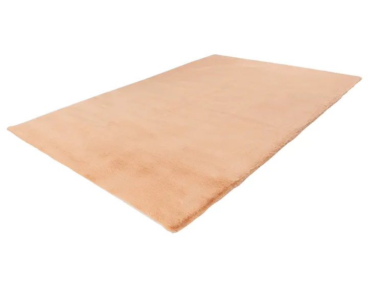 Tapis rectangulaire fausse fourrure corail Joy