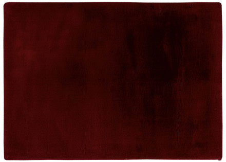 Tapis rectangulaire fausse fourrure rouge Joy